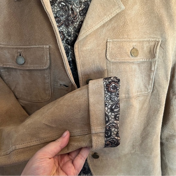 Vintage Tan suede Utility short jacket - Picture 6 of 10